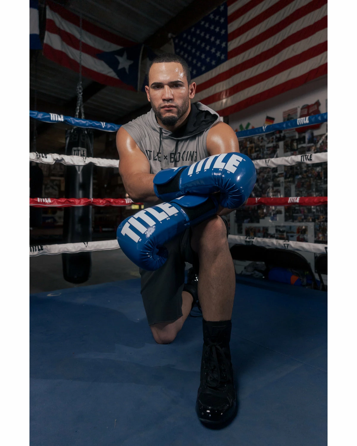 TITLE Boxing Inferno Intensity Elastic Training Gloves - Image 10