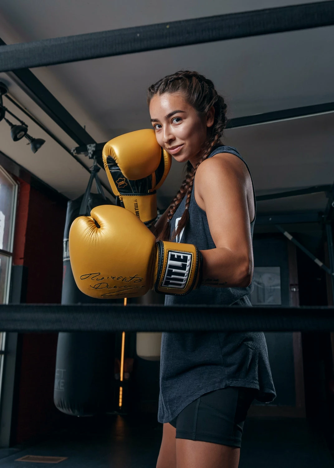 TITLE Boxing Roberto Duran Leather Training Gloves - Image 7