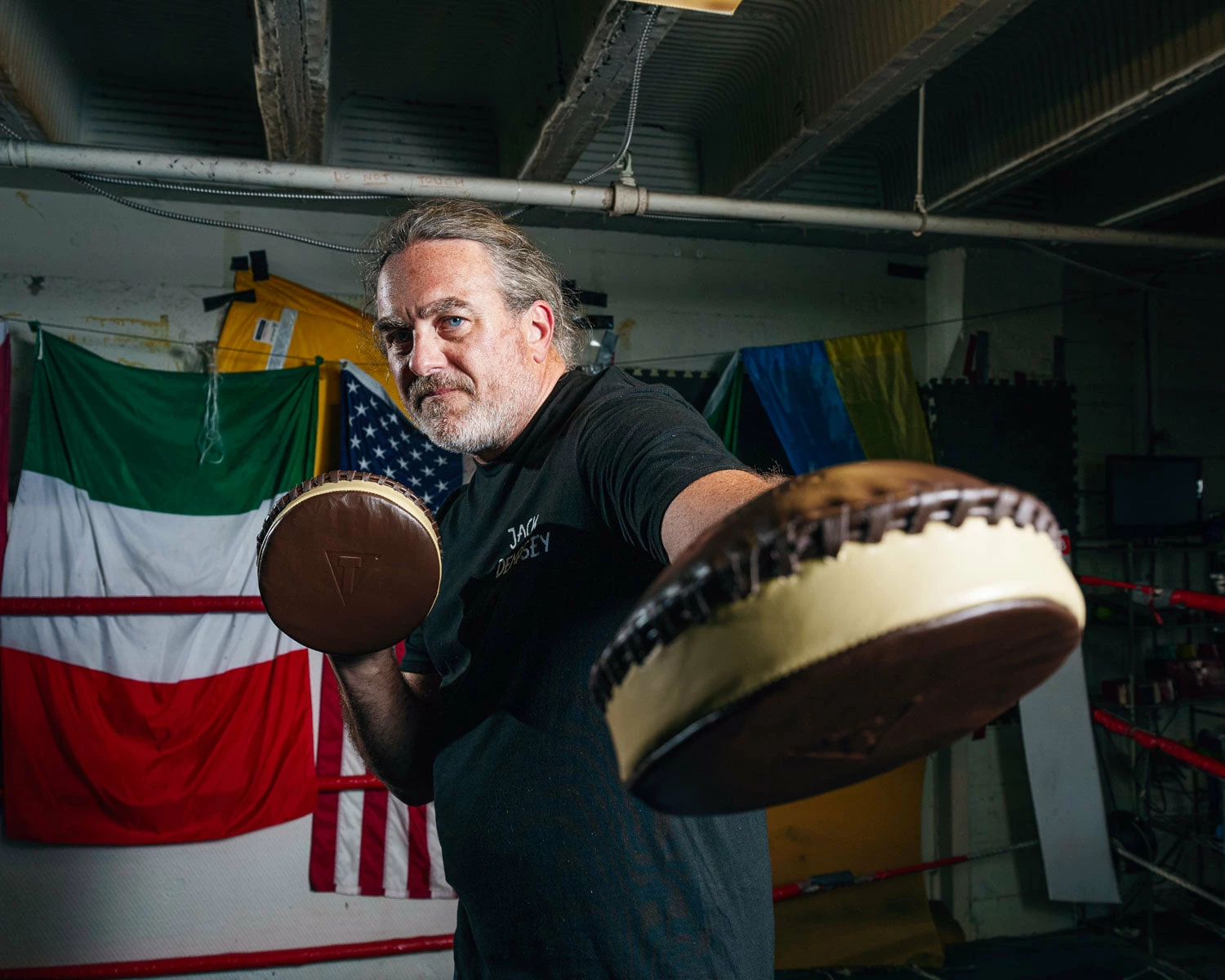 TITLE Boxing Retro Old School Punch Mitts - Image 7