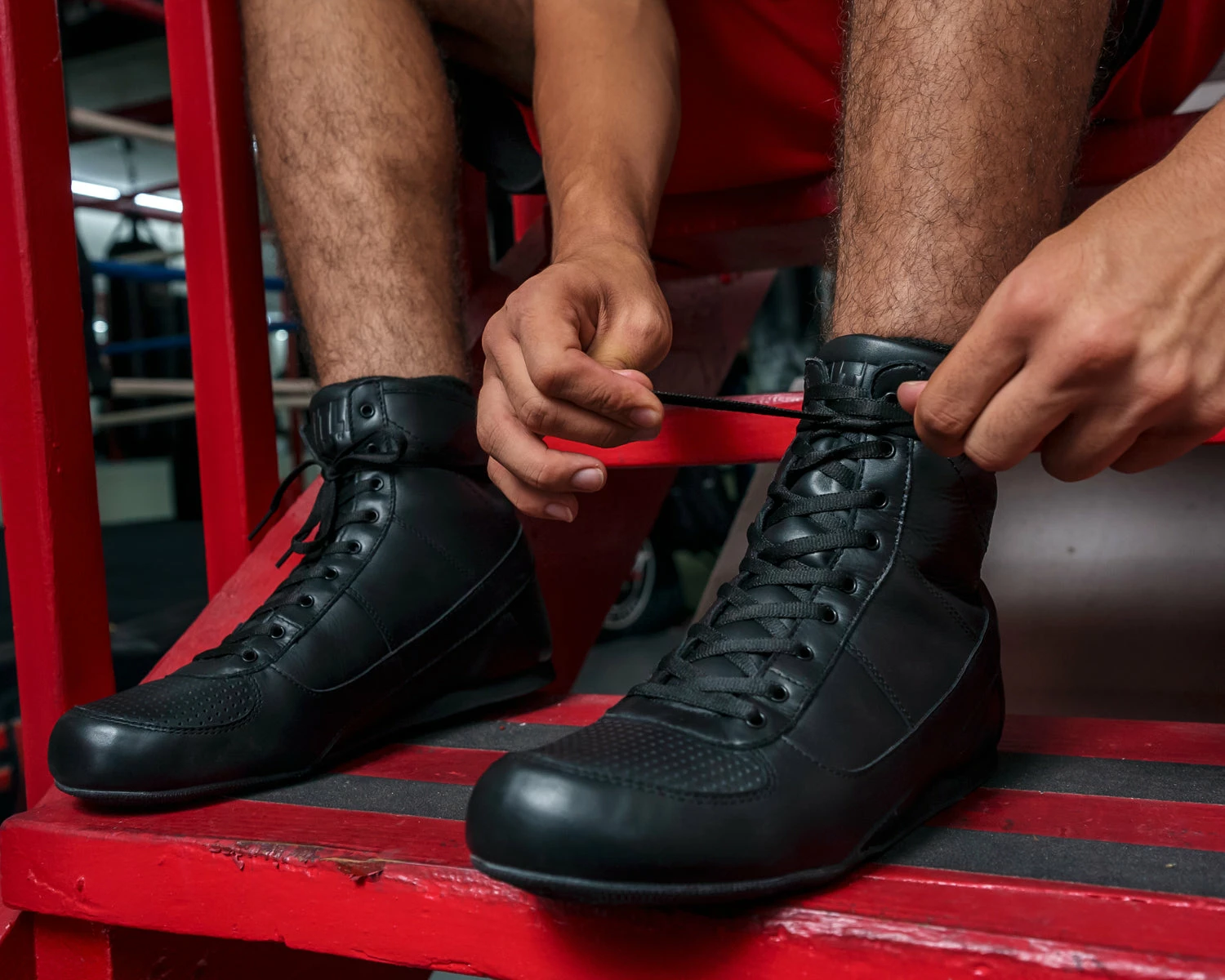 TITLE Boxing Old School Leather Boxing Shoes - Image 6