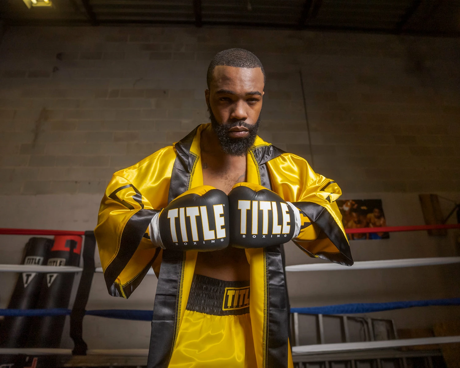 TITLE Boxing Pro Full Length Boxing Robe - Image 14