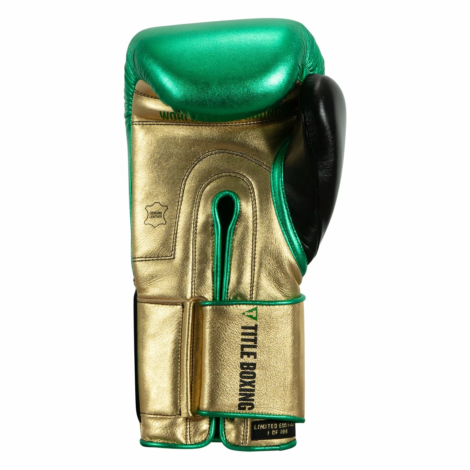 WBC By TITLE Boxing Green Belt Bag Gloves - Image 10