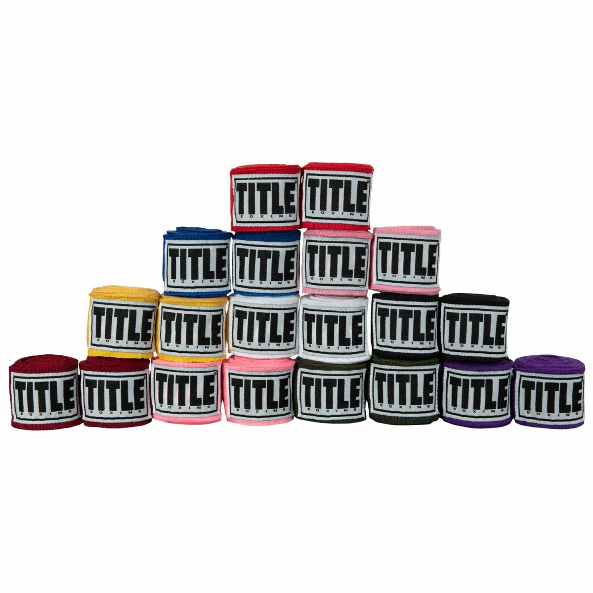 TITLE Boxing Advanced Semi-Elastic 110β Assorted Hand Wraps (10 Pair)