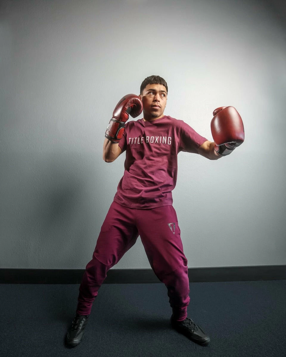 TITLE Boxing Blood Red Leather Bag Gloves - Image 7