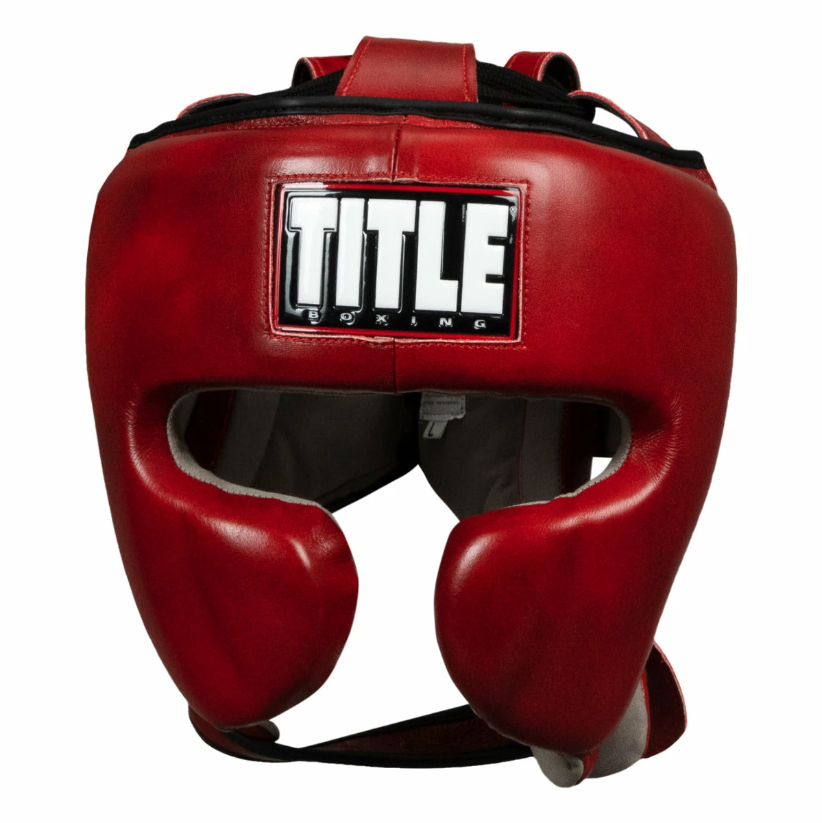 TITLE Boxing Blood Red Leather Sparring Headgear - Image 3