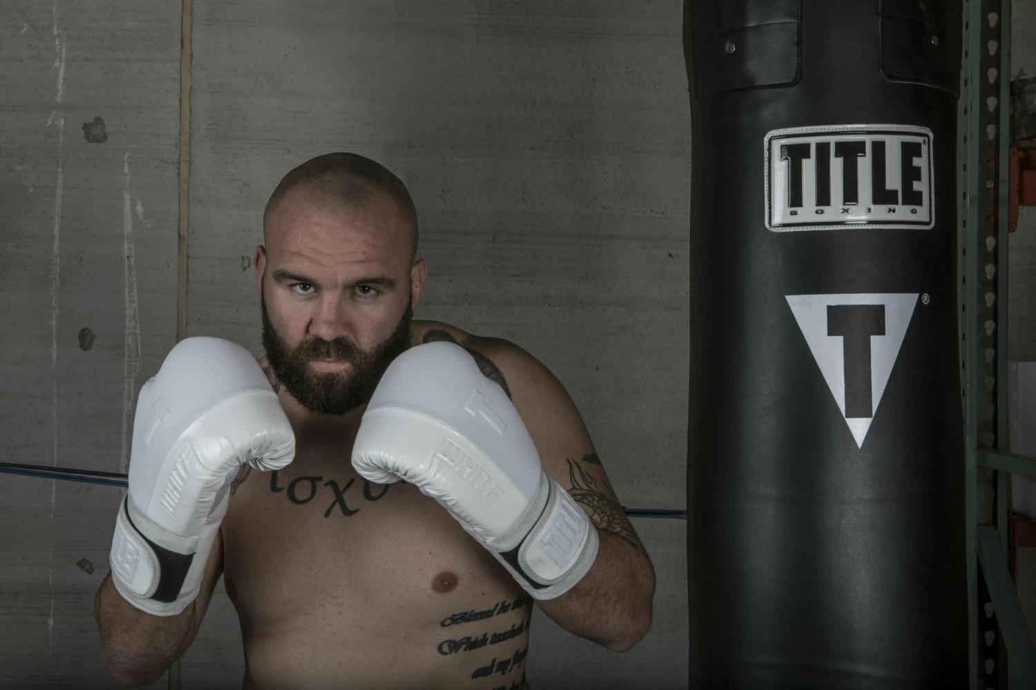 TITLE White Boxing Training Gloves - Image 2