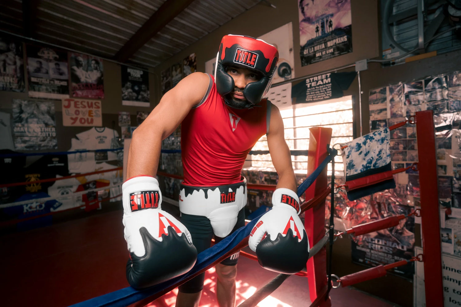 TITLE Boxing Gel Lava Leather Series Headgear - Image 2