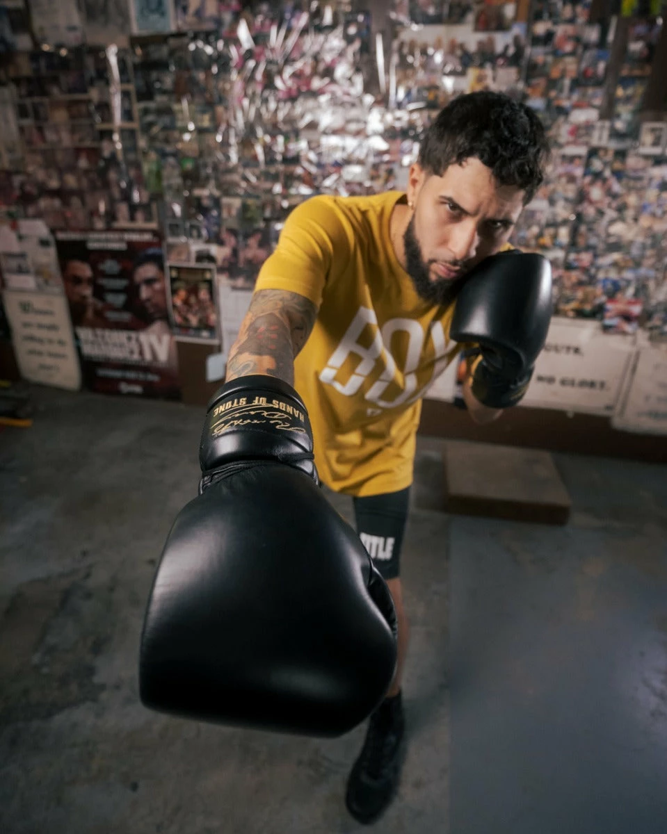 TITLE Boxing Roberto Duran Leather Sparring Gloves - Image 8