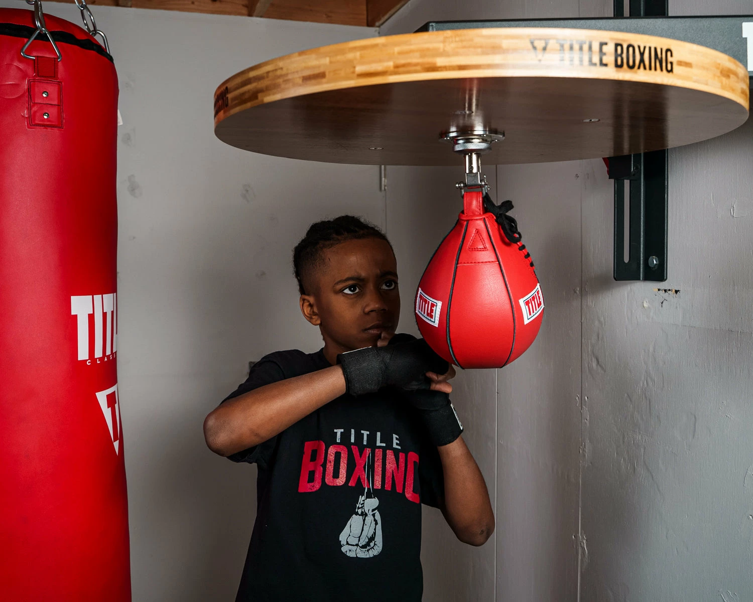 TITLE Boxing Forged Steel Adjustable Pro Speed Bag Platform - Image 2