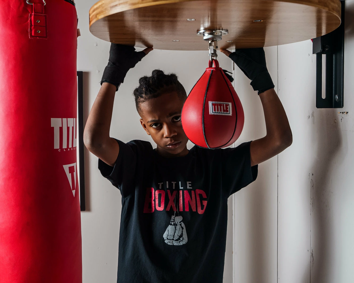 TITLE Boxing Forged Steel Adjustable Pro Speed Bag Platform - Image 4