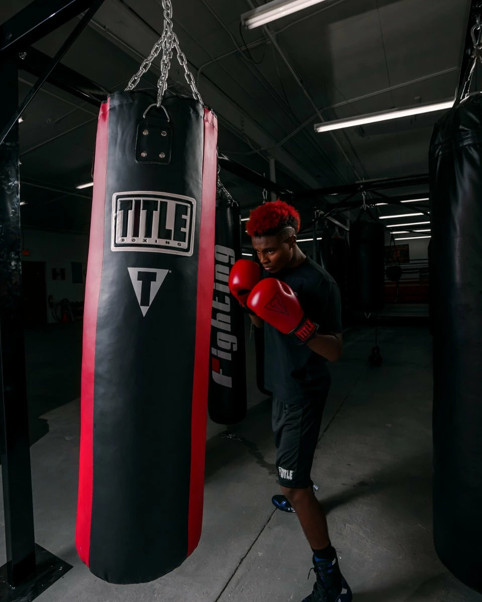 TITLE Boxing Synthetic Leather Heavy Bag (Unfilled) - Image 2