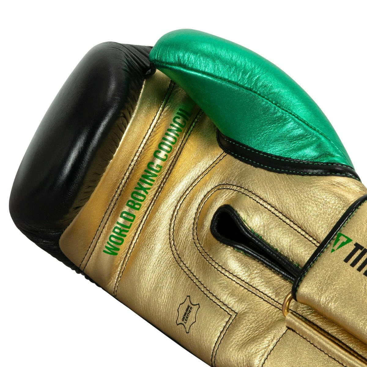 WBC By TITLE Boxing Green Belt Bag Gloves - Image 5