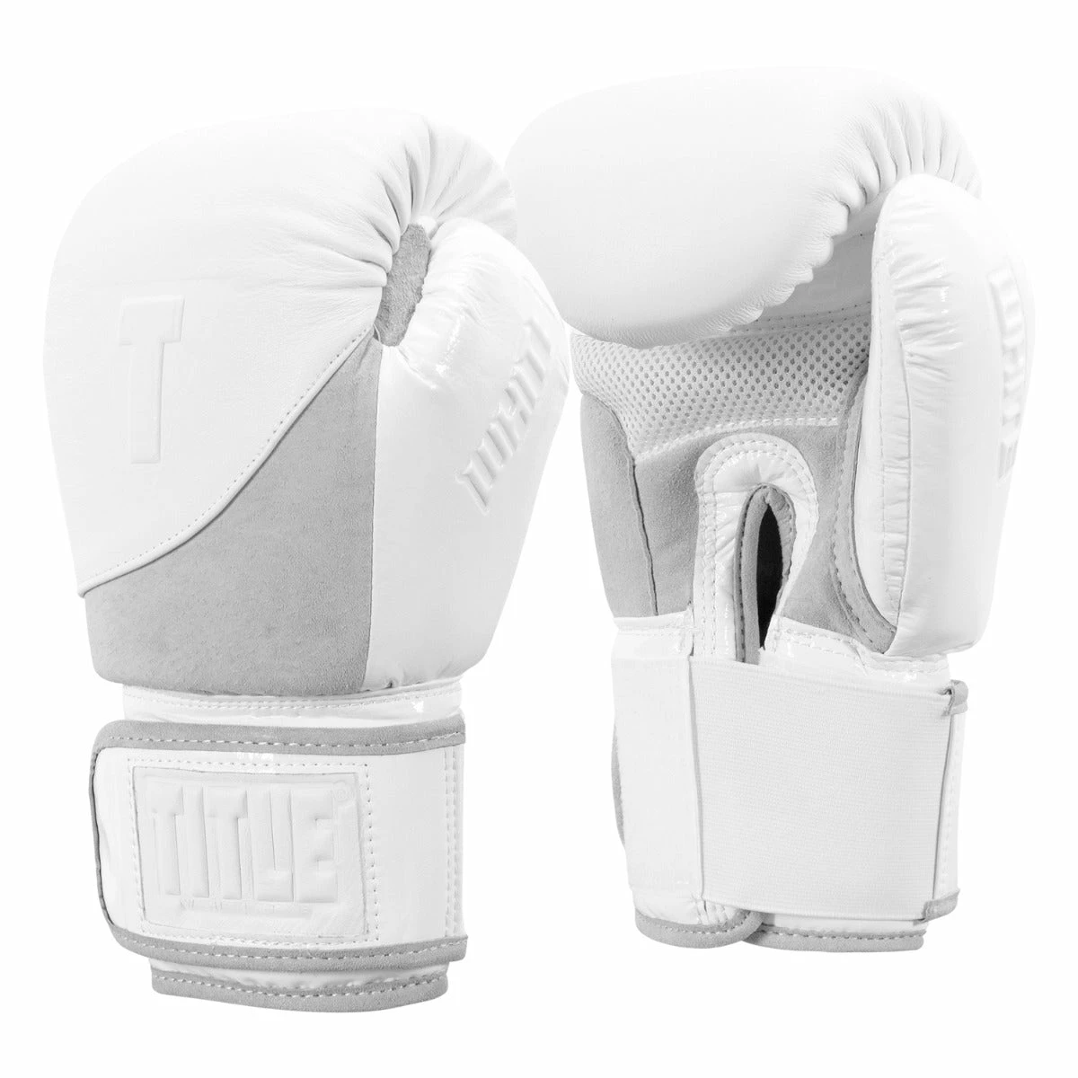 TITLE White Boxing Gloves - Image 3